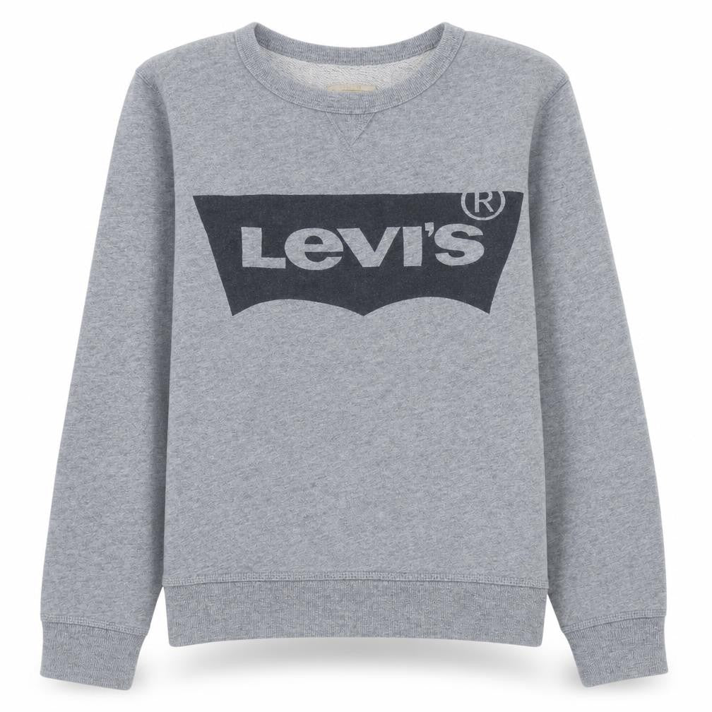 Levi's Boys Grey Logo Crew Neck Sweatshirt Size 14 Cotton Casual
