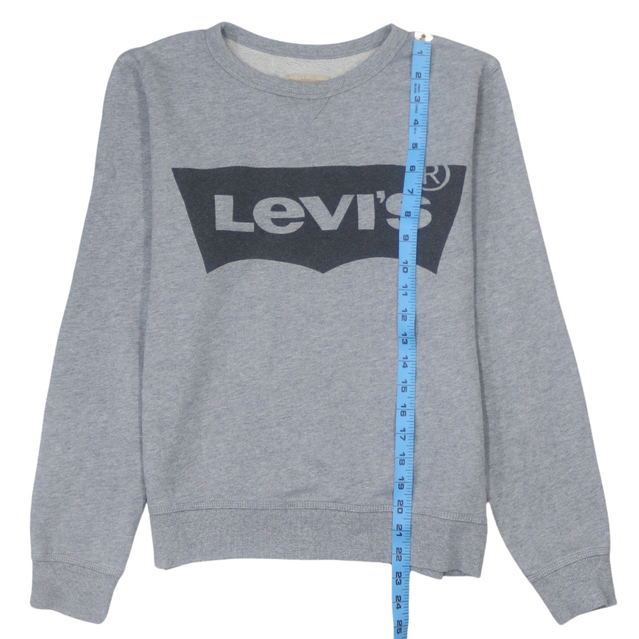 Levi's Boys Grey Logo Crew Neck Sweatshirt Size 14 Cotton Casual
