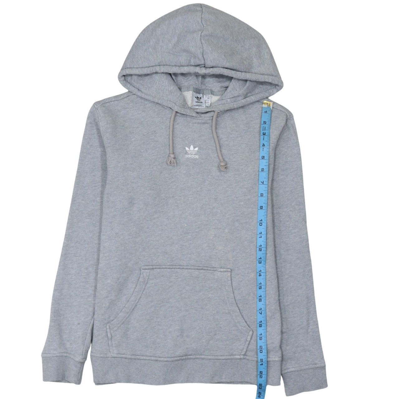 Adidas Women’s Grey Pullover Hoodie L Cotton Blend Casual