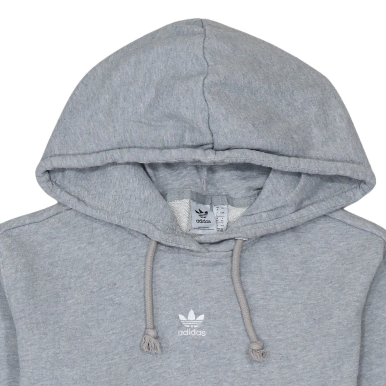 Adidas Women’s Grey Pullover Hoodie L Cotton Blend Casual