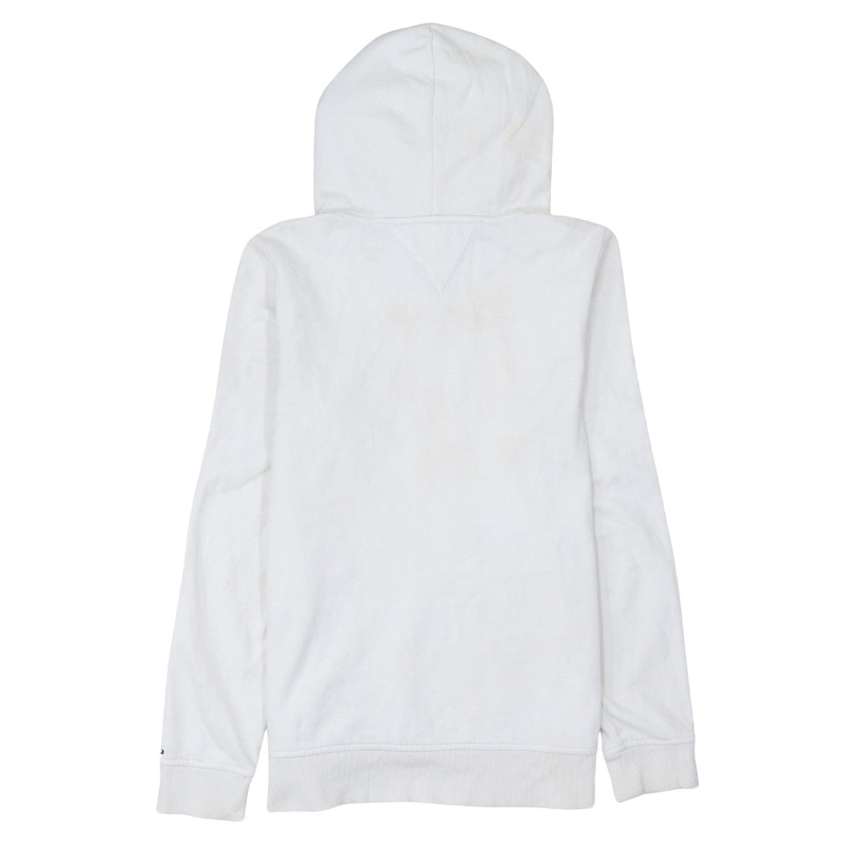 Tommy Hilfiger Boys White Pullover Hoodie Size 176 Logo Hooded Sweatshirt