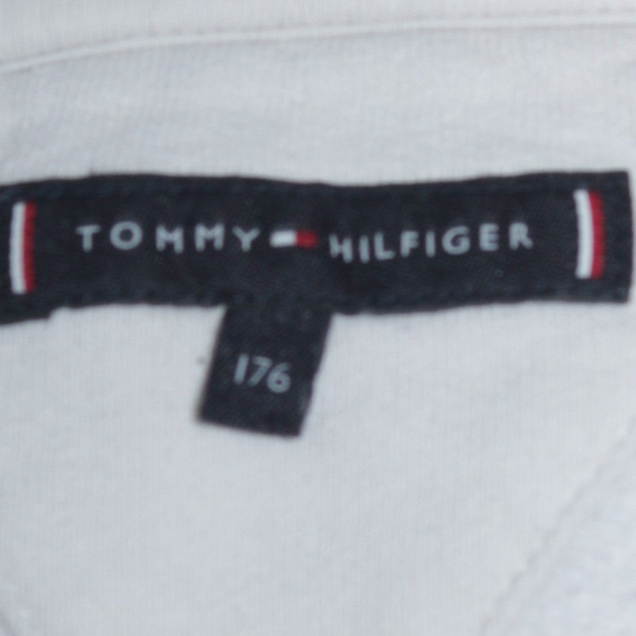 Tommy Hilfiger Boys White Pullover Hoodie Size 176 Logo Hooded Sweatshirt