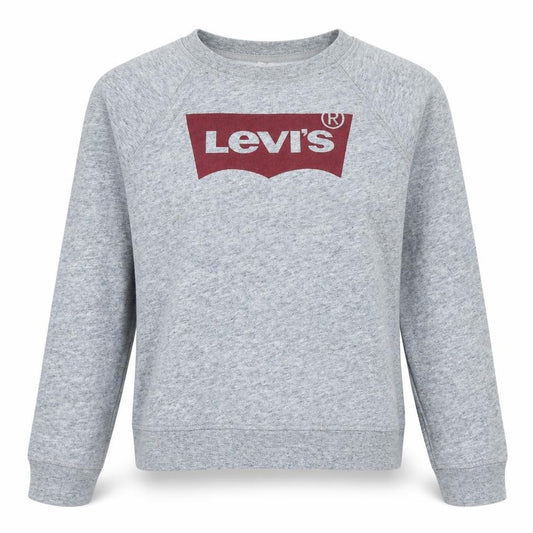 Levi's Womens Grey Crew Neck Logo Pullover Sweatshirt Size S