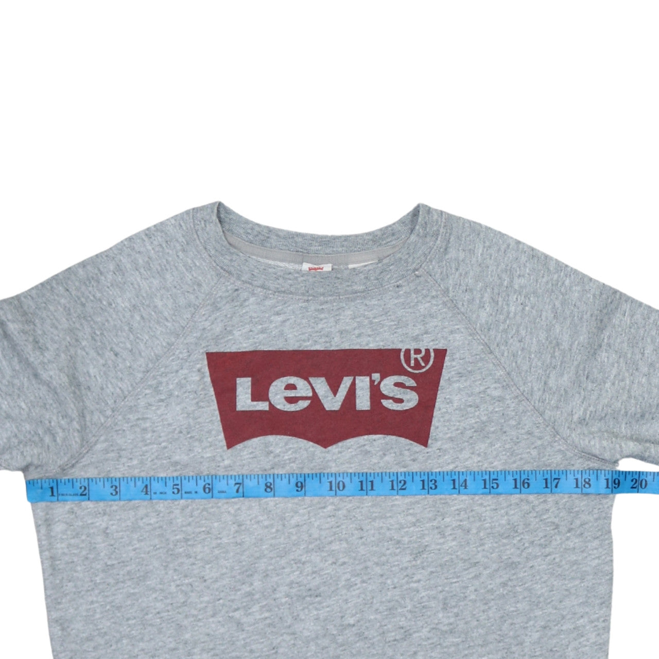 Levi's Womens Grey Crew Neck Logo Pullover Sweatshirt Size S