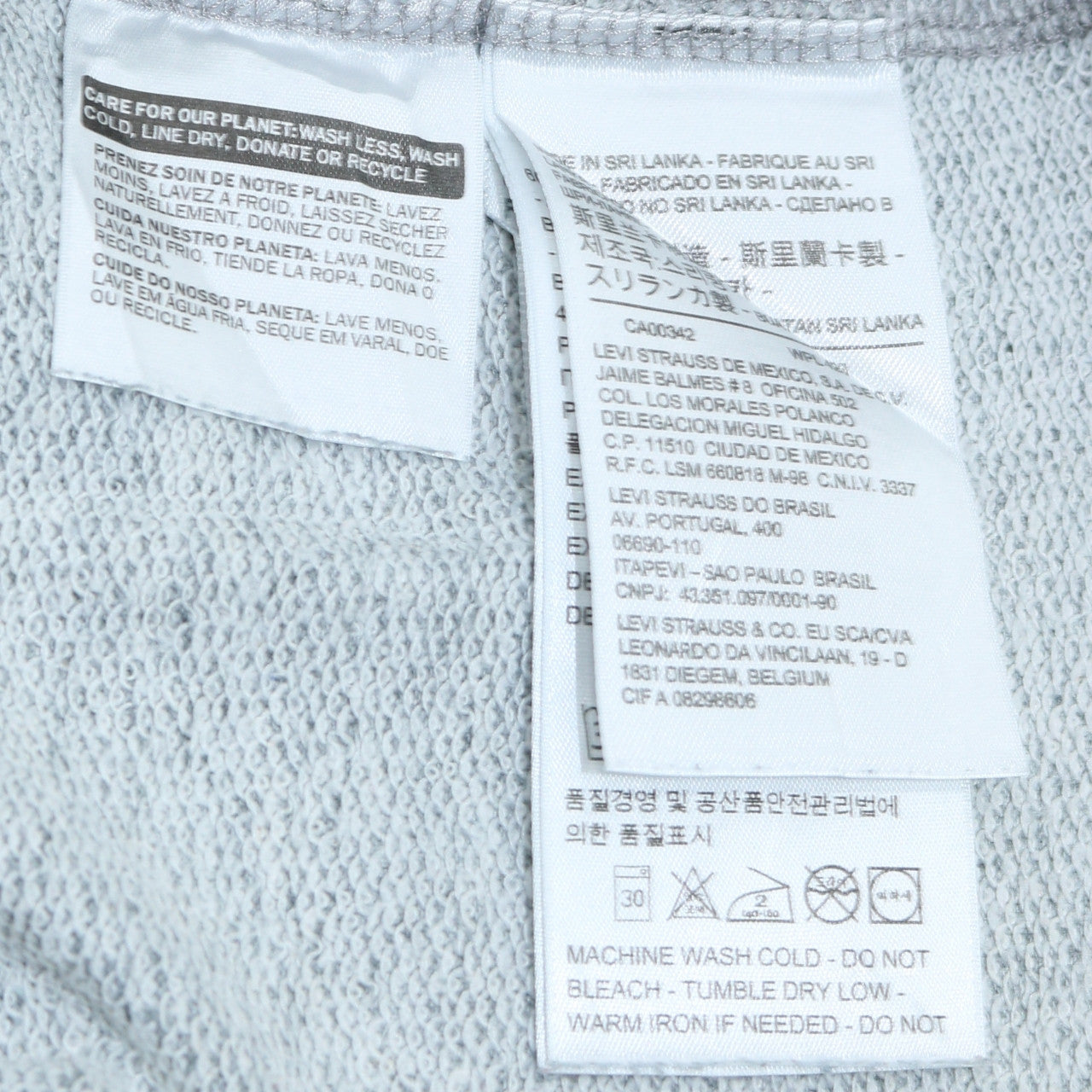 Levi's Womens Grey Crew Neck Logo Pullover Sweatshirt Size S
