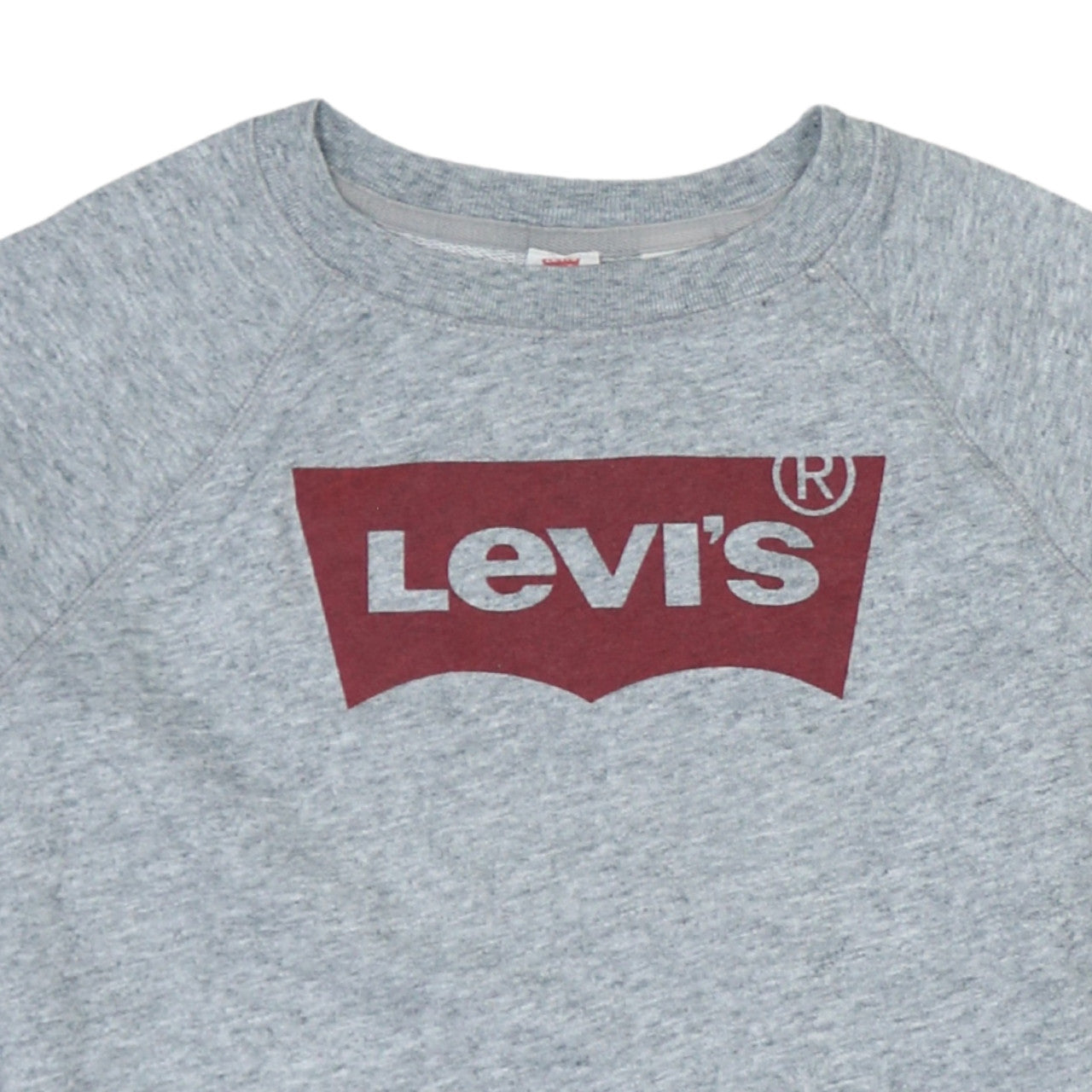 Levi's Womens Grey Crew Neck Logo Pullover Sweatshirt Size S
