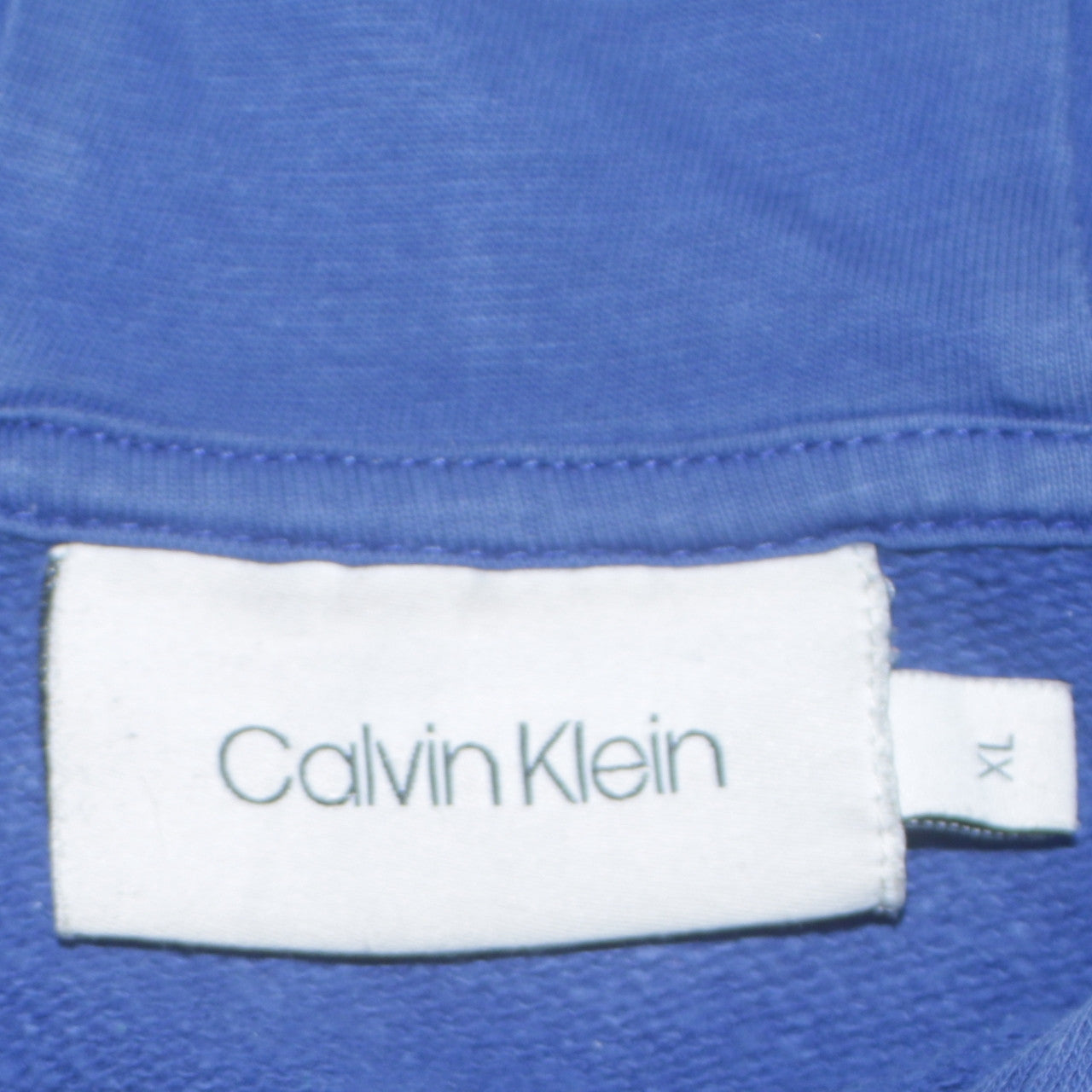 Calvin Klein Men's Blue Pullover Hoodie XL Logo Fleece Sweatshirt