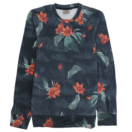 Carhartt Men's Multicoloured Floral Cotton Pullover Sweatshirt S