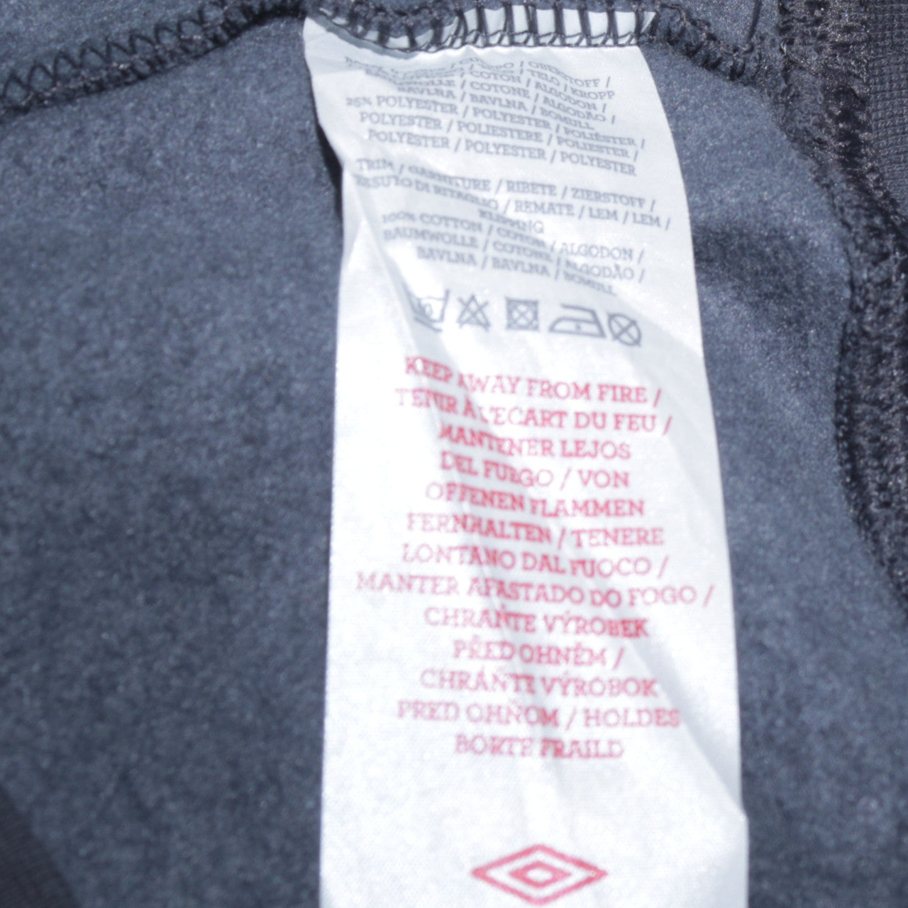 Umbro Men’s Blue Pullover Hoodie L Sports Fleece Sweatshirt