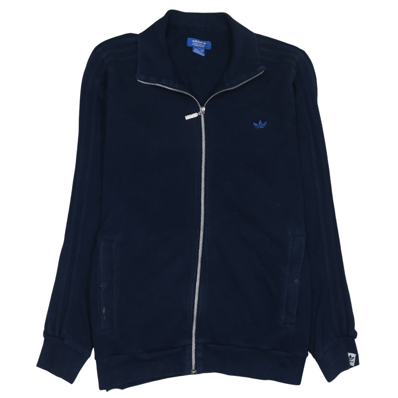 adidas Men's Blue Full Zip Collared Jumper Size M