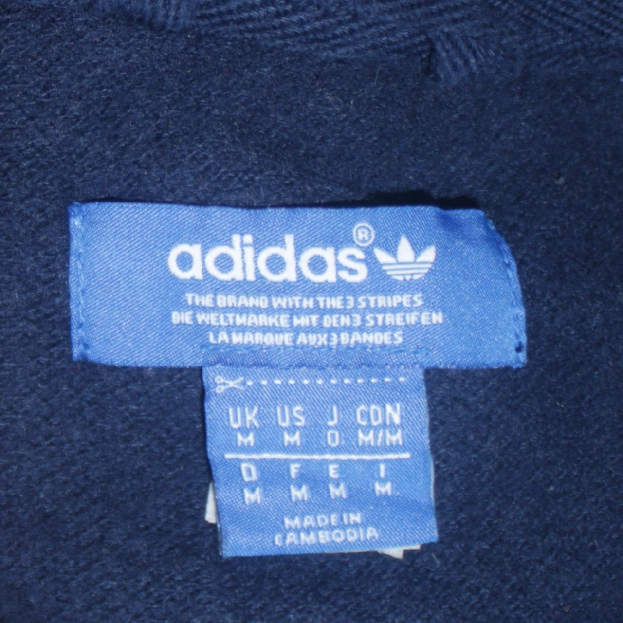adidas Men's Blue Full Zip Collared Jumper Size M