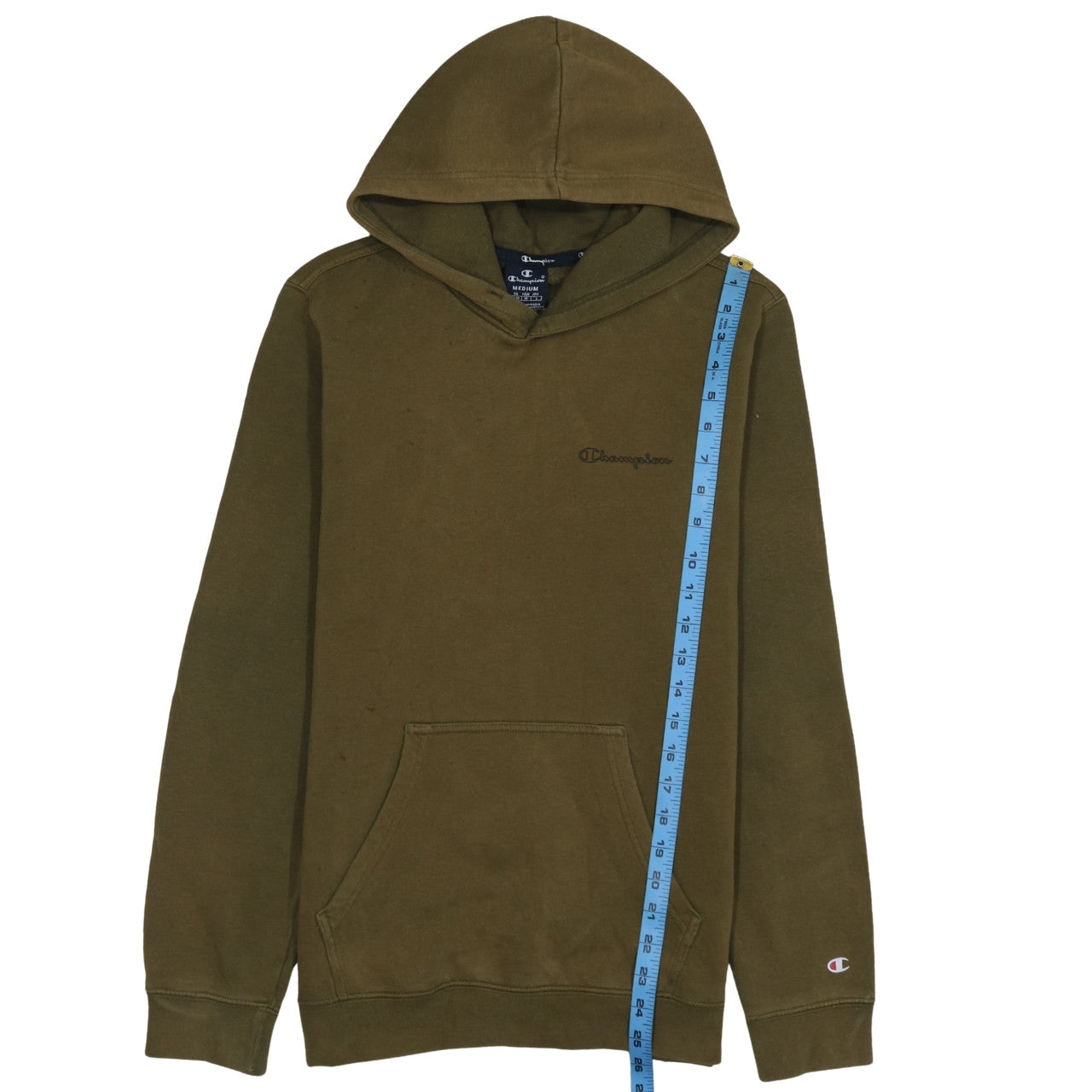 Champion Men's Green Pullover Hoodie Medium Regular Fit