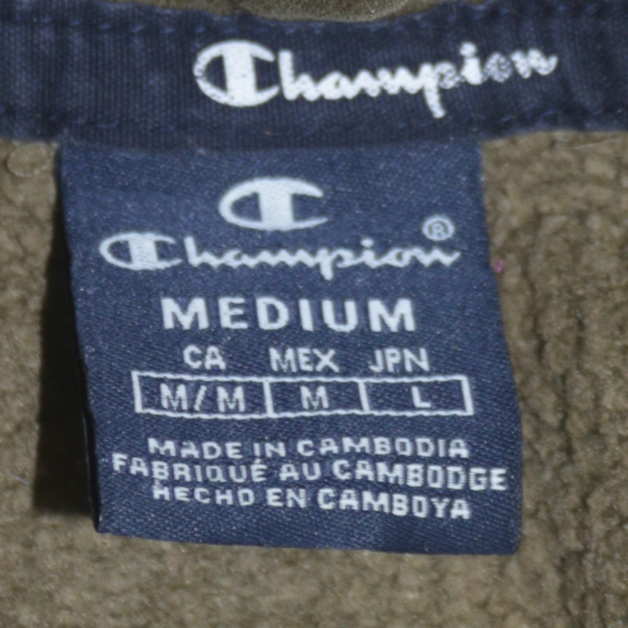 Champion Men's Green Pullover Hoodie Medium Regular Fit