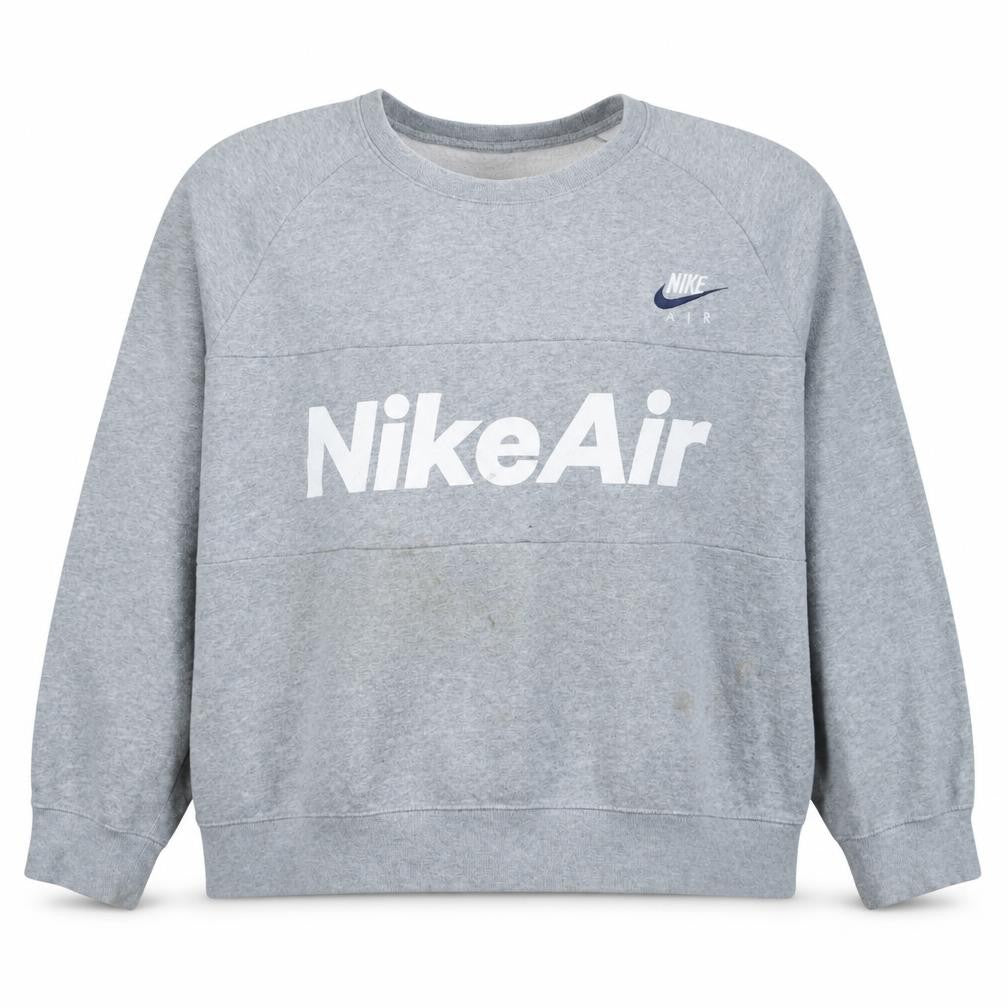 Nike Air Women's Grey Pullover Sweatshirt XL Logo Print