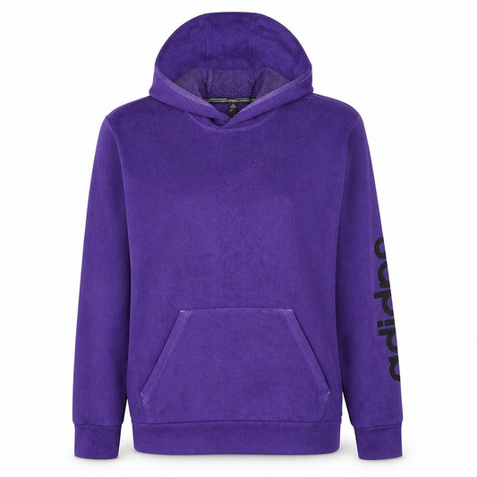 Adidas Womens Purple Pullover Hoodie M Logo Graphic Casual Sweatshirt