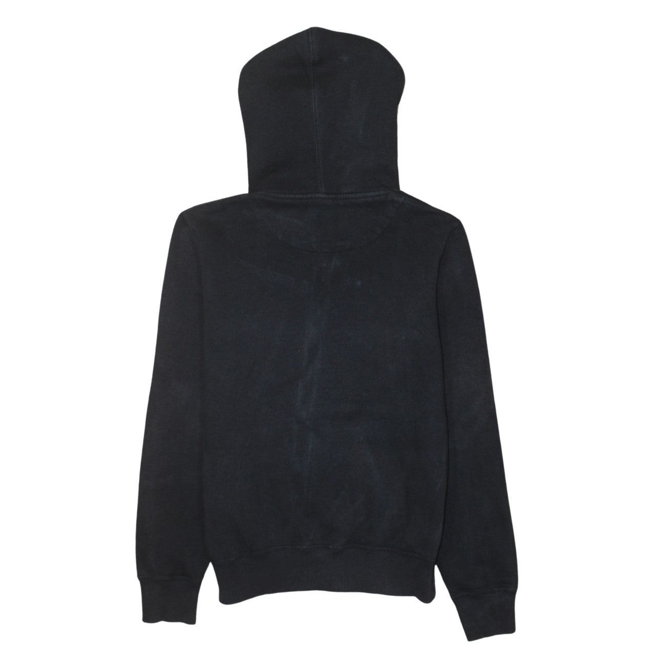 Nike Womens Black Full Zip Hoodie Small Cotton Blend Logo Sweatshirt