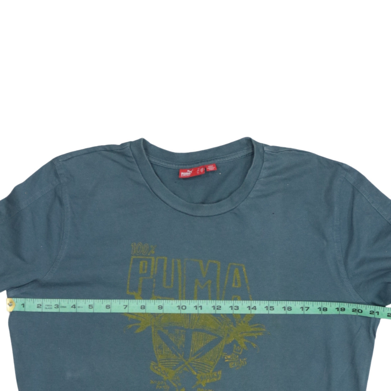 Puma Men's Blue Long Sleeve Graphic Logo T-Shirt Size M