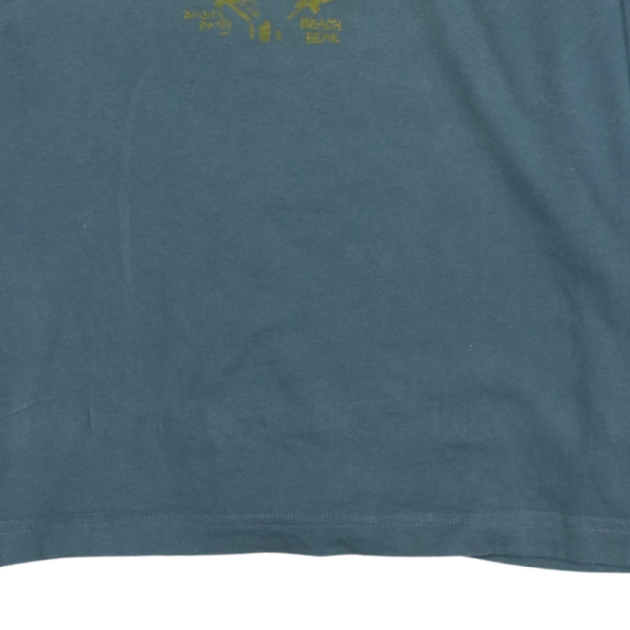 Puma Men's Blue Long Sleeve Graphic Logo T-Shirt Size M