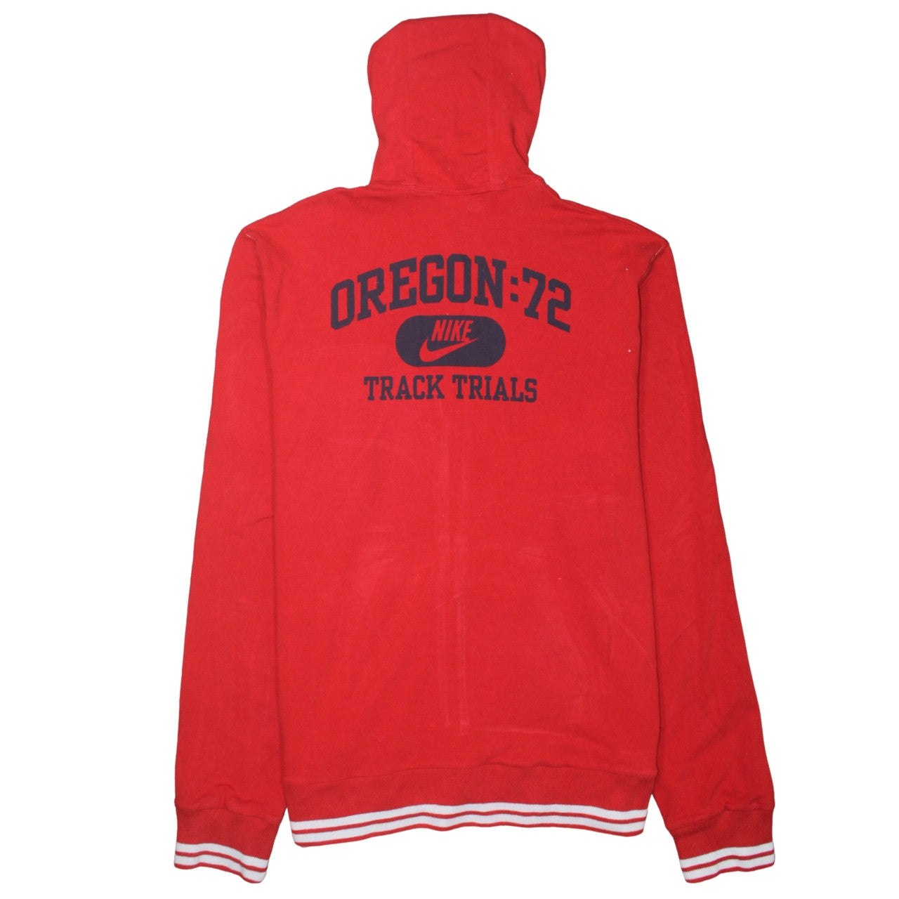 Nike Women Red Full Zip Hoodie L Sportswear Track Trials 72