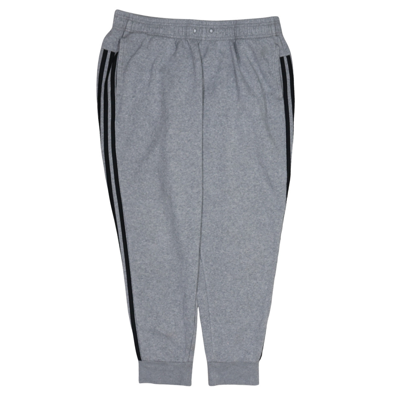 adidas Womens Grey XL Jogger Fleece Sweatpants with Stripes