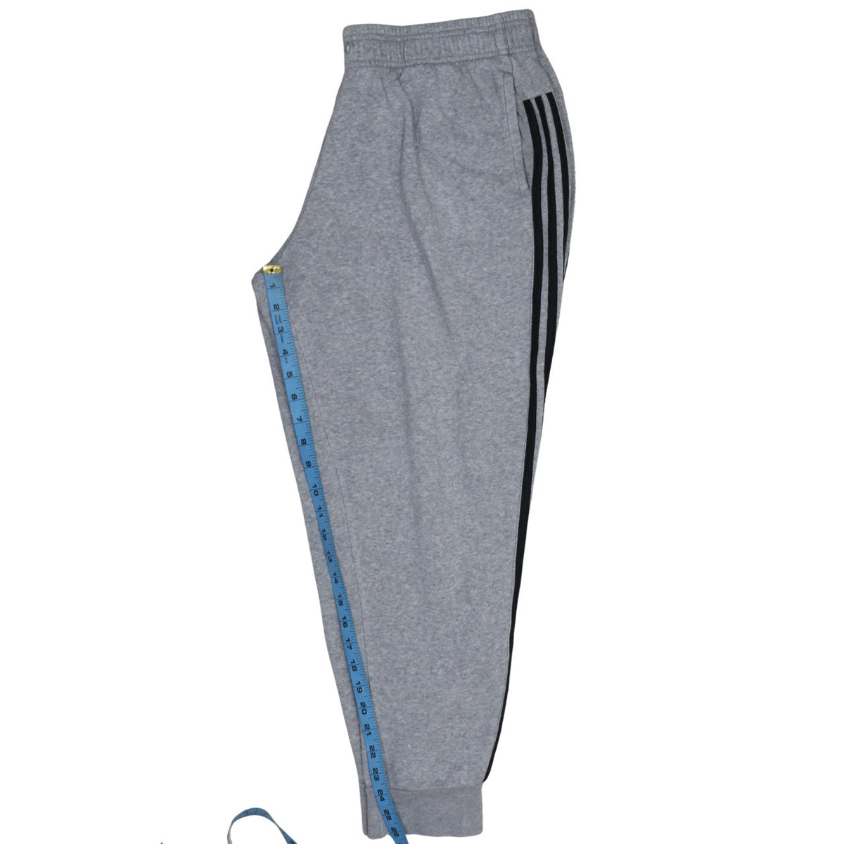 adidas Womens Grey XL Jogger Fleece Sweatpants with Stripes