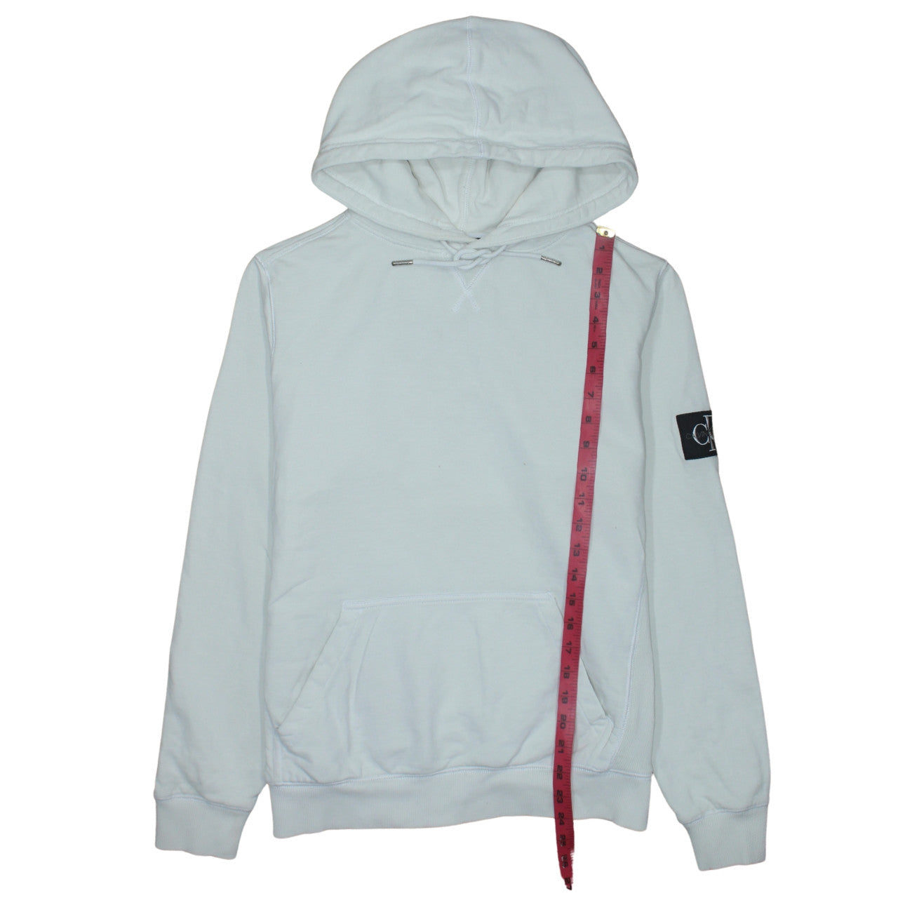 Calvin Klein Jeans Men's White Pullover Hoodie M Regular Fit