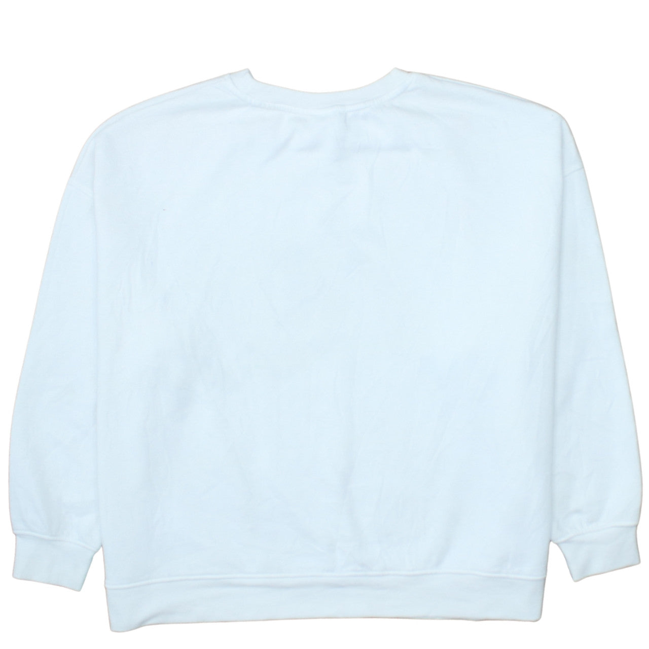 Disney Women White 2XL Pullover Sweatshirt Mickey Graphic Cotton Blend