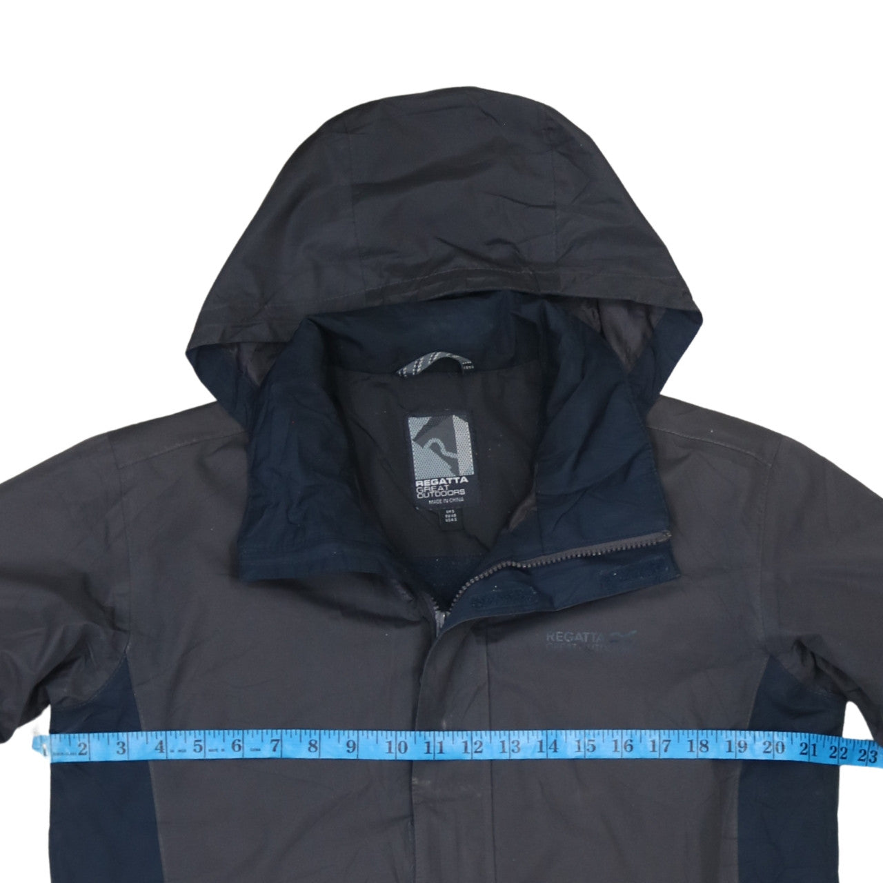 Regatta Men’s Black Waterproof Hooded Rain Coat Jacket Size S