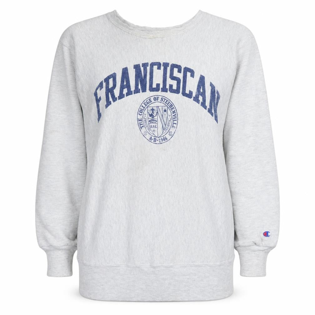 Champion Womens Grey Franciscan Reverse Weave Sweatshirt XL