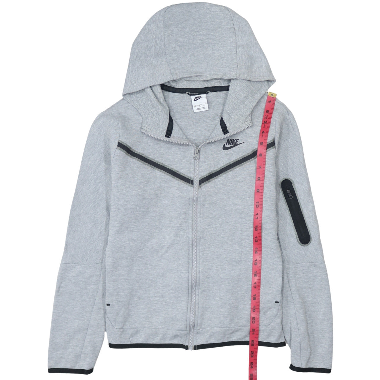 Nike Boys Grey Full Zip Hoodie XL 158-170cm Sportswear Sweatshirt