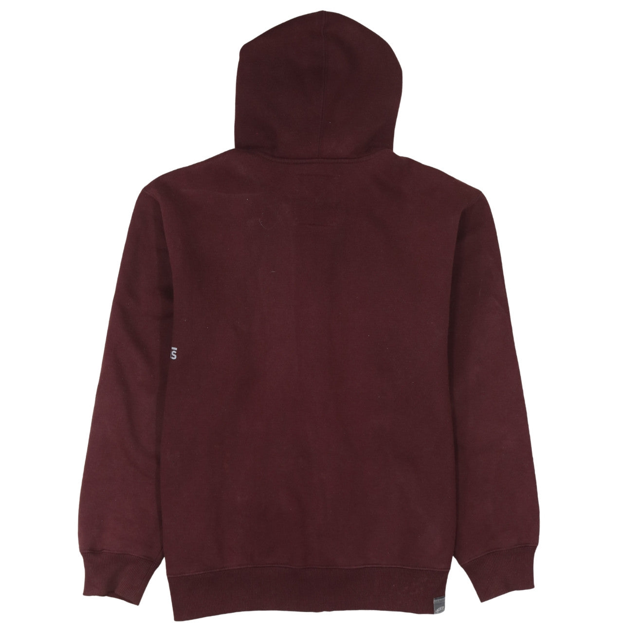 Vans Men Burgundy Full Zip Hoodie Medium Cotton Blend Logo