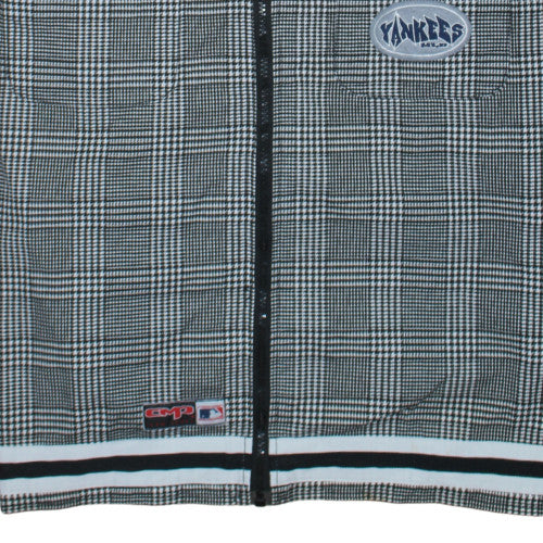 CMP Team Sport Men's Black Check Bomber Jacket L Cotton Yankees Style