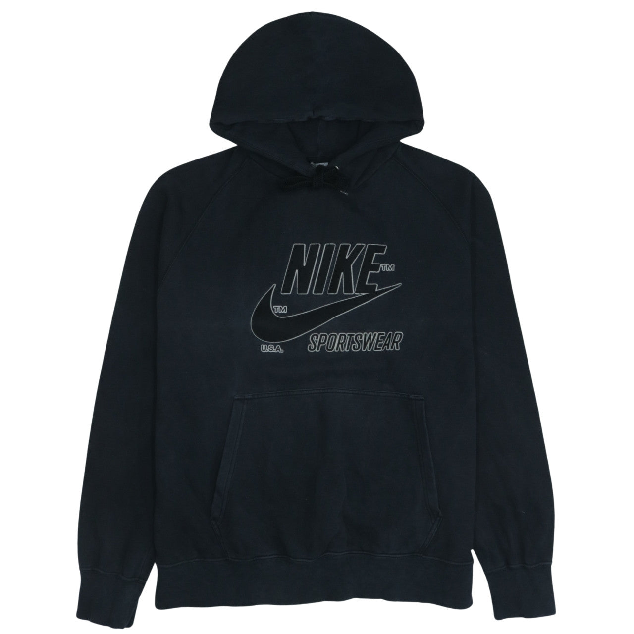 Nike Men's Black Pullover Hoodie L Sportswear Graphic Fleece