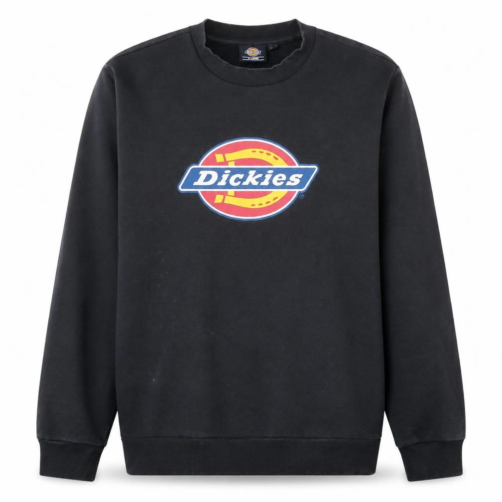 Dickies Men's Black XL Pullover Fleece Sweatshirt Logo Crew Neck