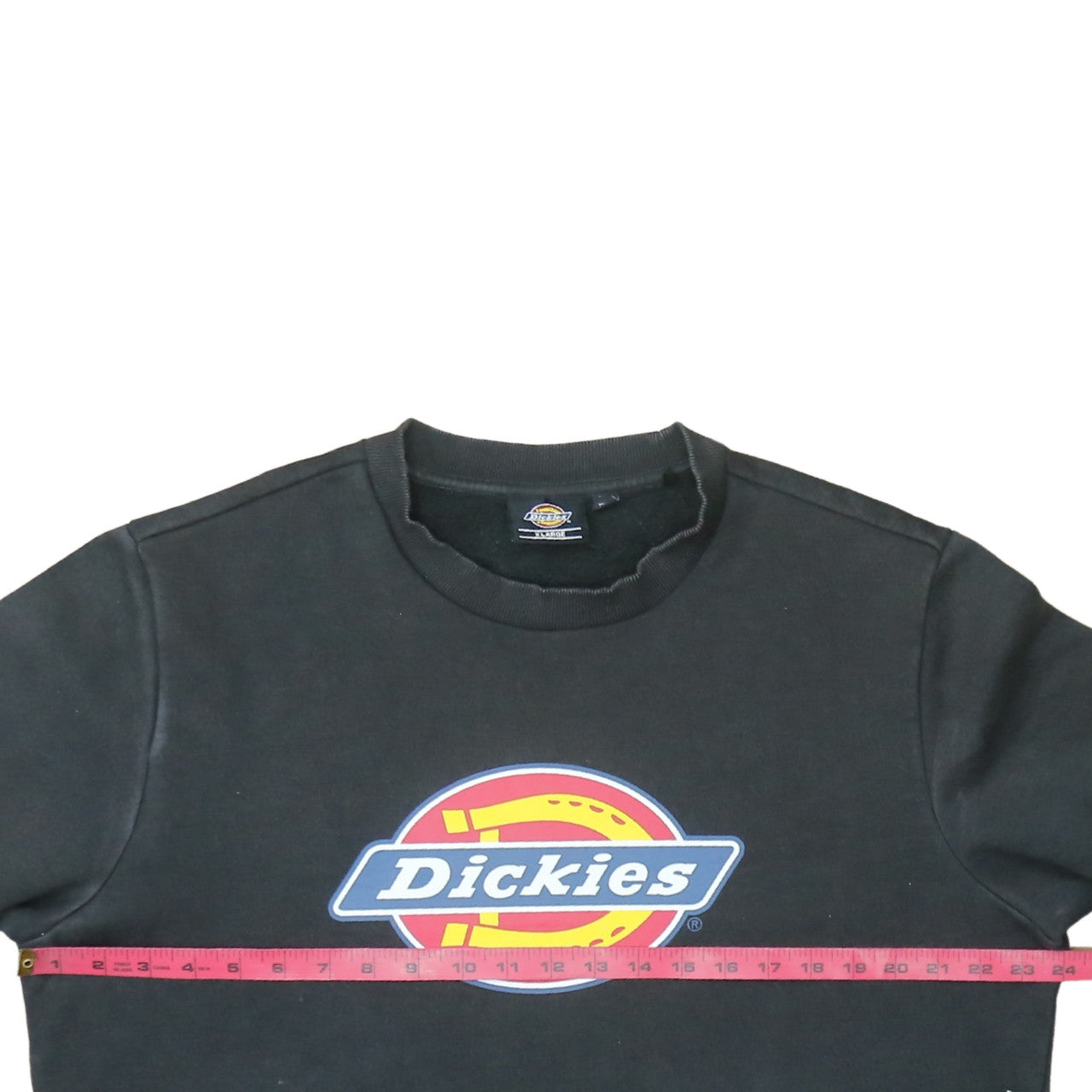 Dickies Men's Black XL Pullover Fleece Sweatshirt Logo Crew Neck