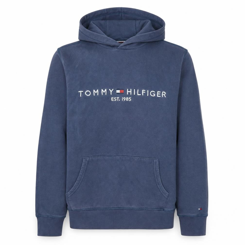 Tommy Hilfiger Men’s Blue Pullover Hoodie Size L Classic Logo