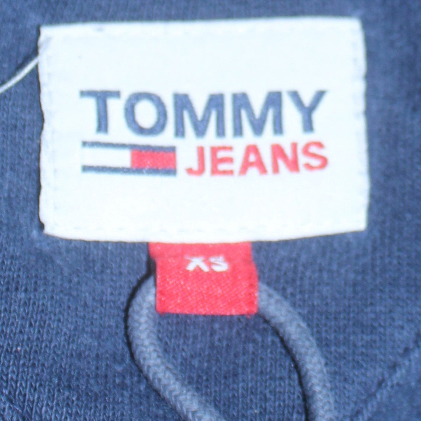 Tommy Jeans Womens Navy Hoodie XS Pullover Logo Hooded Sweatshirt