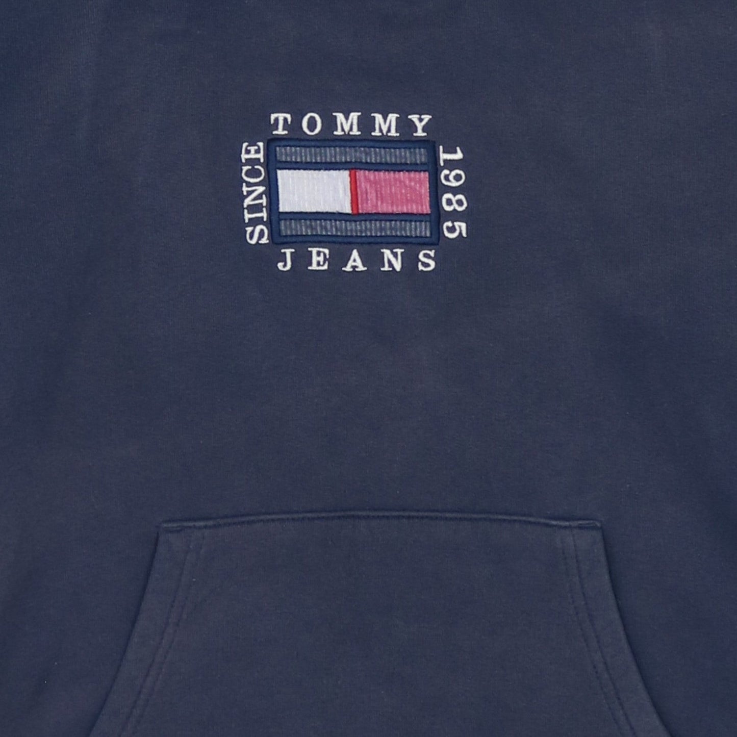Tommy Jeans Womens Navy Hoodie XS Pullover Logo Hooded Sweatshirt