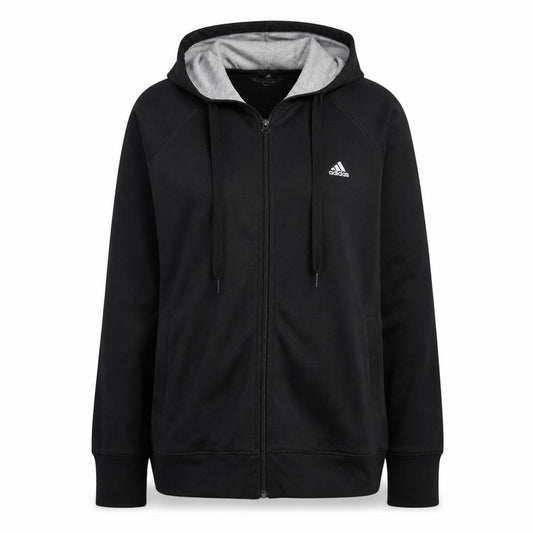 Adidas Womens Black Full Zip Hoodie XL Climalite Lightweight Hooded