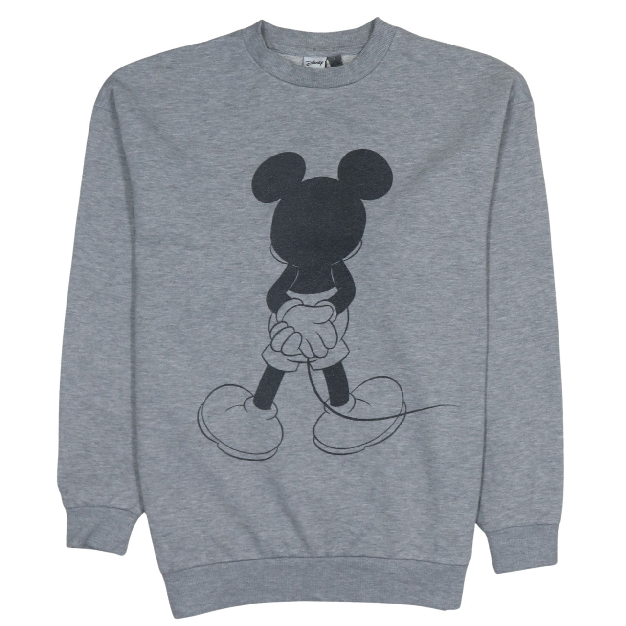 Disney Women Grey Mickey Mouse Graphic Pullover Sweatshirt Size S