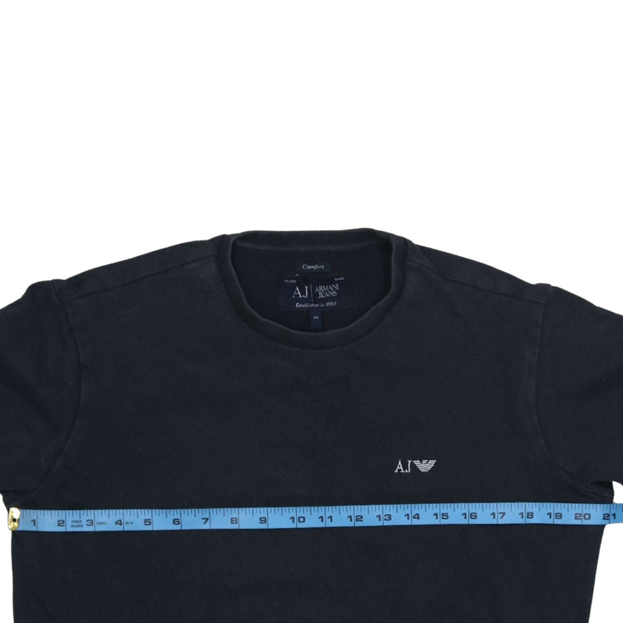 Armani Jeans Men’s Black Cotton Pullover Sweatshirt XS