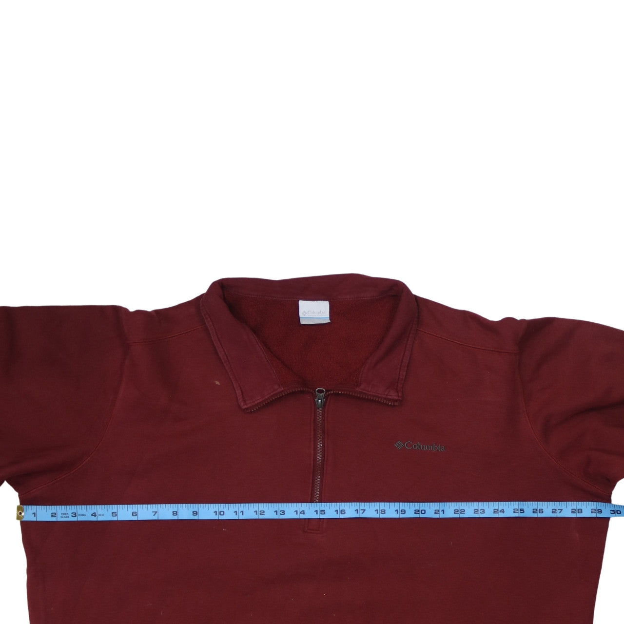 Columbia Mens Red 1/2 Zip Fleece Sweatshirt Size L Outdoor Pullover