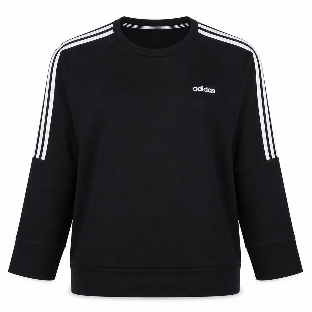 Adidas Womens Black Crew Neck Pullover Sweatshirt L 16-18