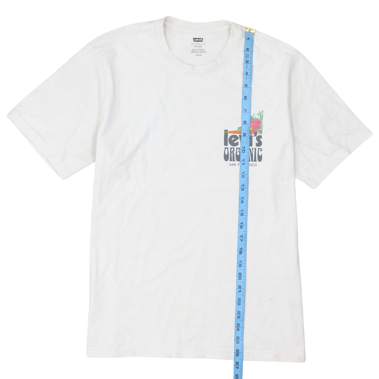Levi's Men's White Organic Relaxed Fit Graphic T-Shirt Size M