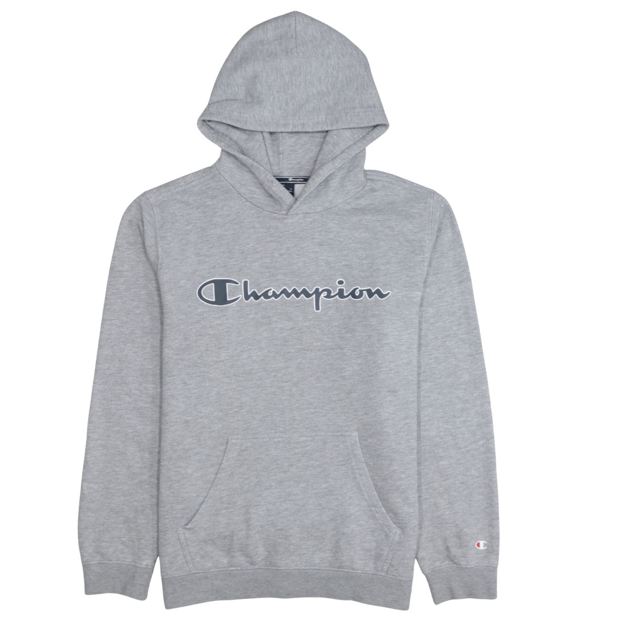 Champion Men's Grey Medium Pullover Hoodie with Logo