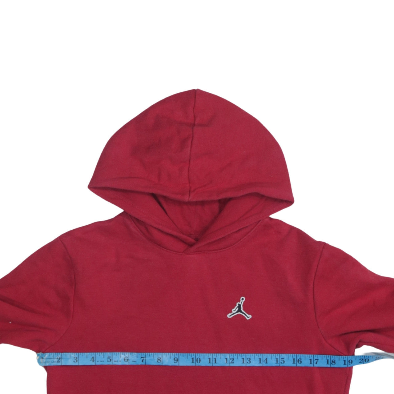 Jordan Boys Red Pullover Hoodie 13-14 Years Fleece Cotton Sweatshirt