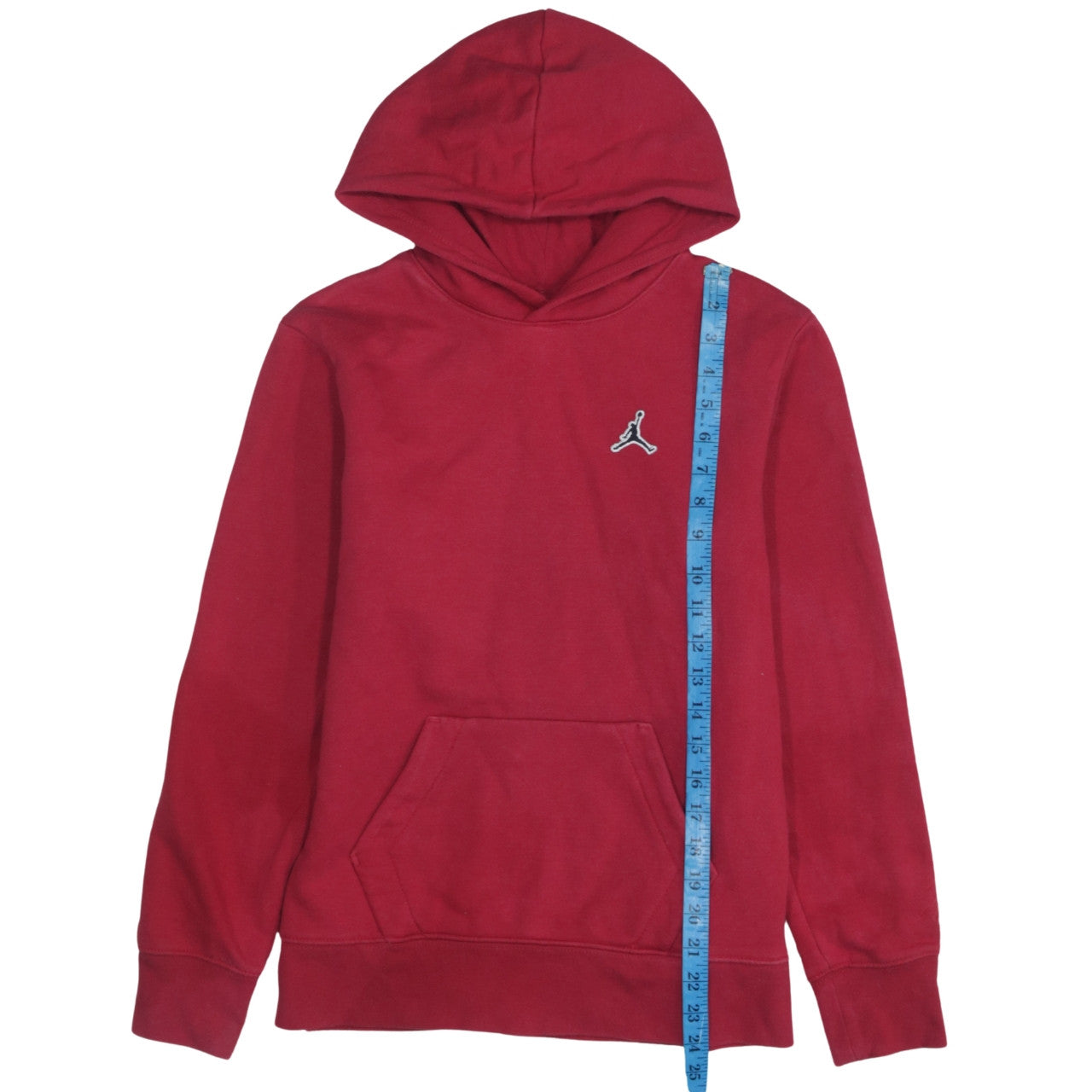 Jordan Boys Red Pullover Hoodie 13-14 Years Fleece Cotton Sweatshirt