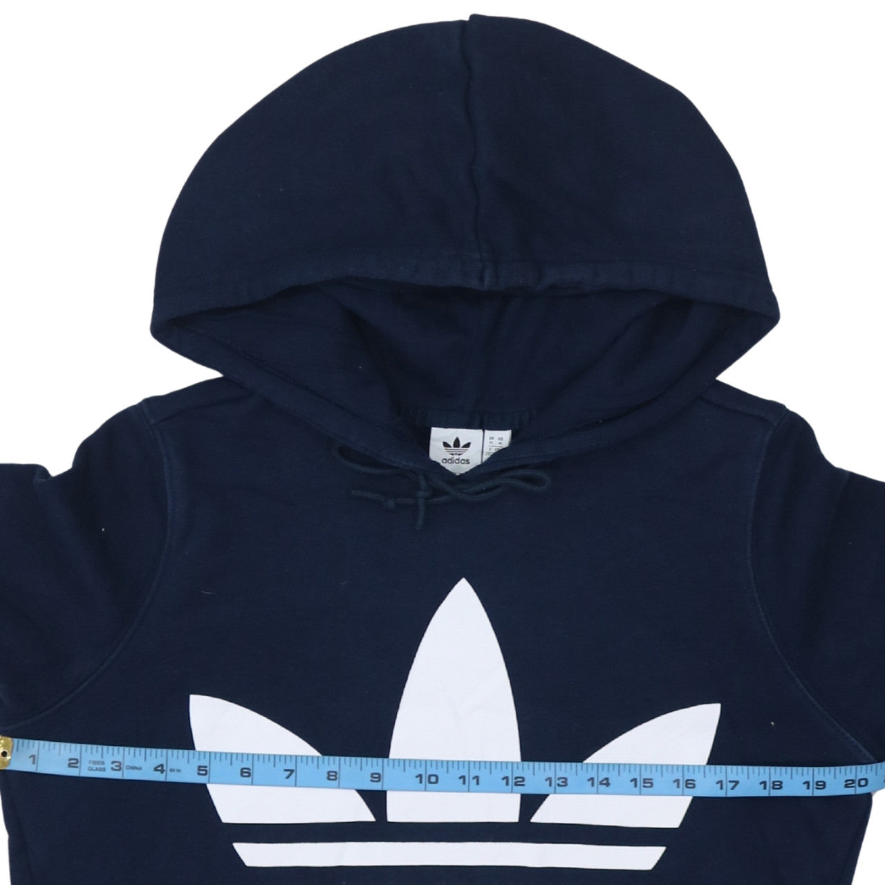 Adidas Women Navy Blue Hooded Pullover Sweatshirt UK 14