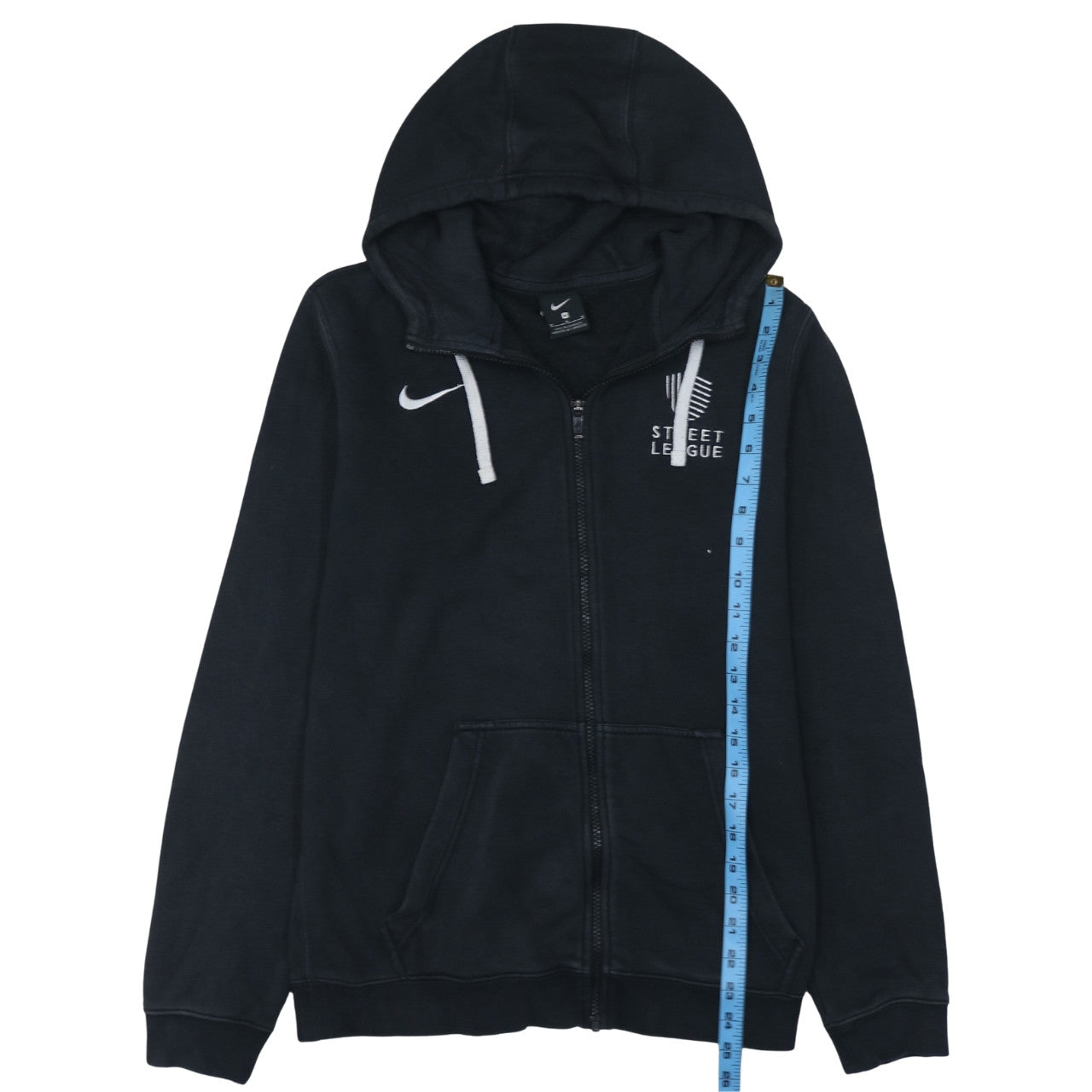 Nike Men's Black Full Zip Hoodie Medium Street League Sportswear