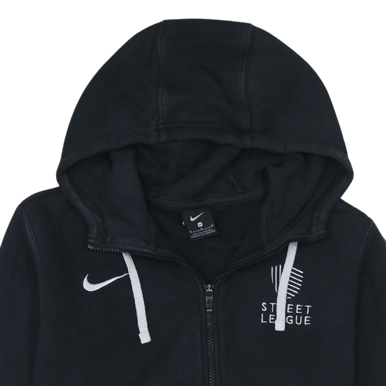 Nike Men's Black Full Zip Hoodie Medium Street League Sportswear